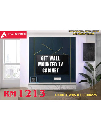 02_6FT WALL MOUNTED TV CABINET