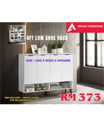02_4FT LOW SHOE RACK