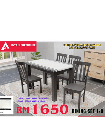 02_DINING SET MARBLE 1+8