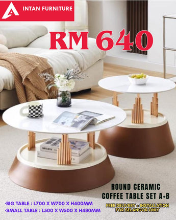 02_ROUND CERAMIC COFFEE TABLE SET BIG+SMALL
