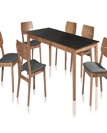 Intan Radiance (1+6 Ceramic Dining Table)