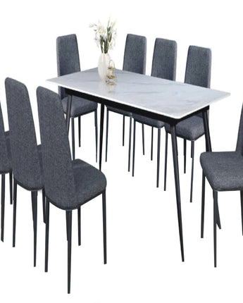 Intan Serenity (1+8 Ceramic Dining Table)