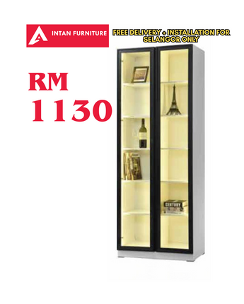 TALL DISPLAY CABINET WITH LED LIGHT