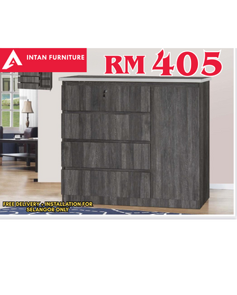 01_CHEST DRAWER - 4 DRAWER + 1 LOCK