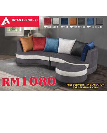 01_L SHAPE SOFA + STOOL