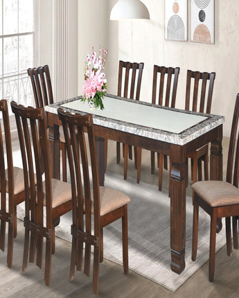 Intan Sundrop (1+8 Marble Dining Table)