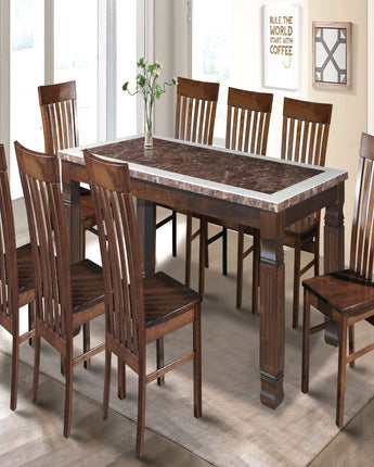 Intan Diamond (1+8 Marble Dining Table)