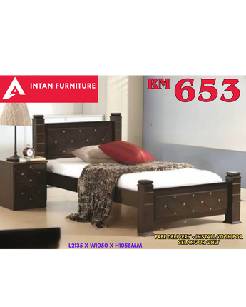 06_SINGLE WOODEN BED