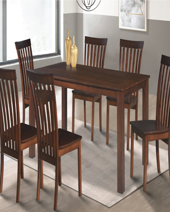 Intan Elara (1+6 Wooden Dining set)